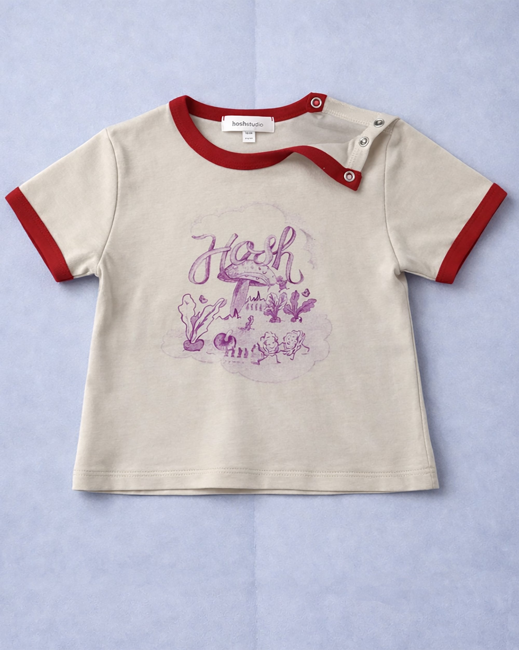 Garden Tee in Cauliflower — Hosh Spring 2026, 100% cotton fine rib