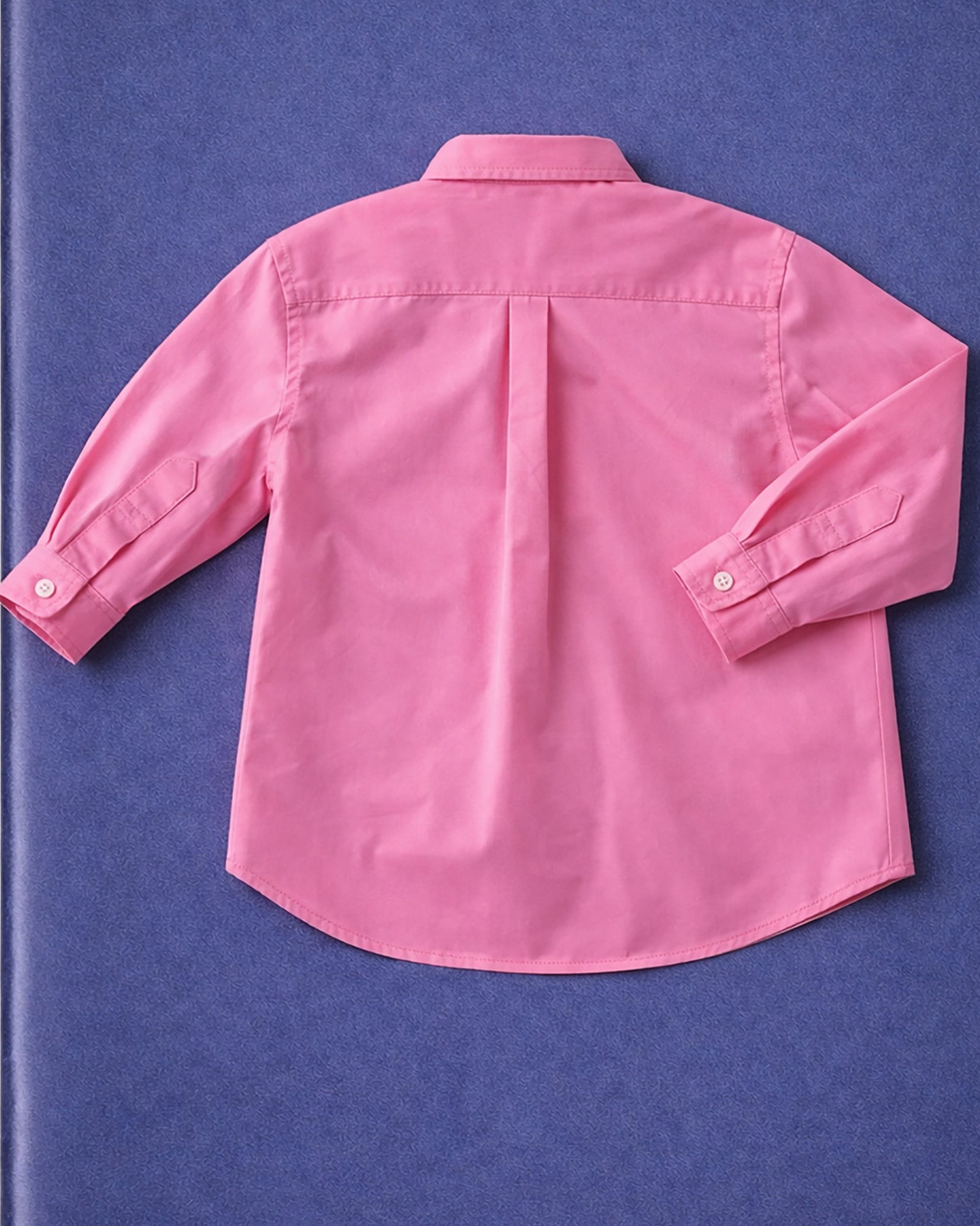 Buttons Shirt in Pink, back view — Hosh kids, 2-8